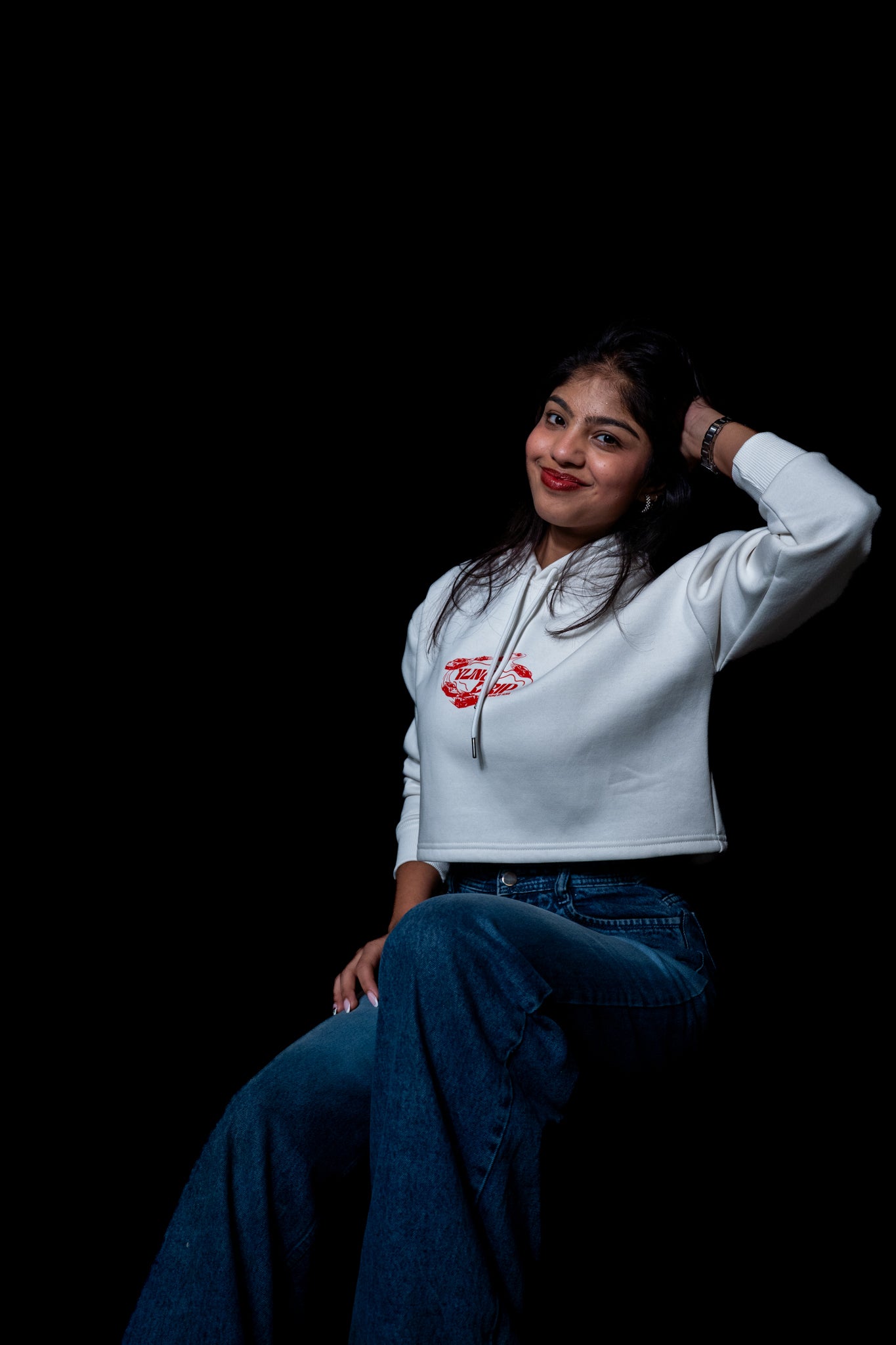 CASUAL CROP HOODIE | OFF_WHITE