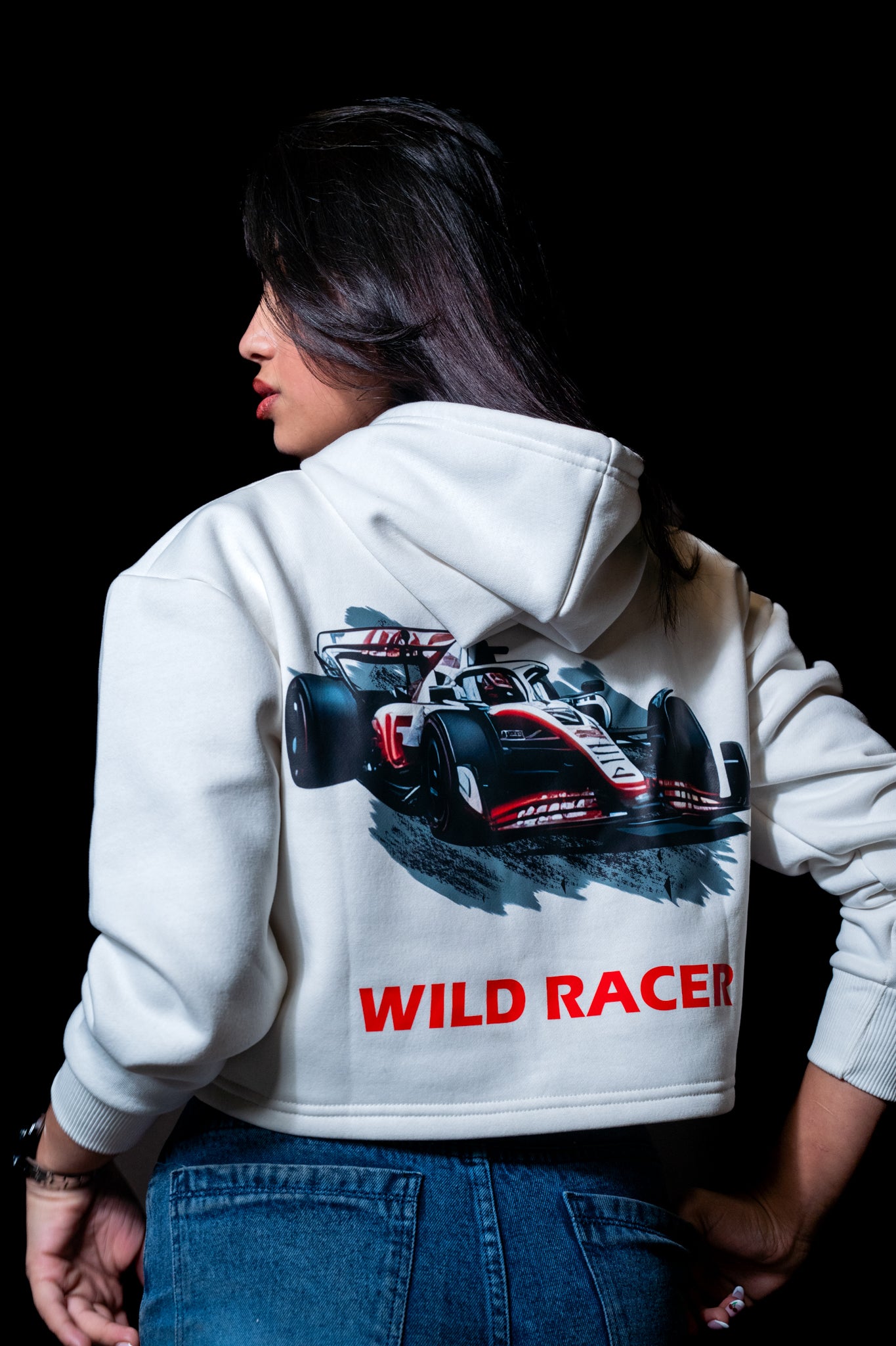 CASUAL CROP HOODIE | OFF_WHITE