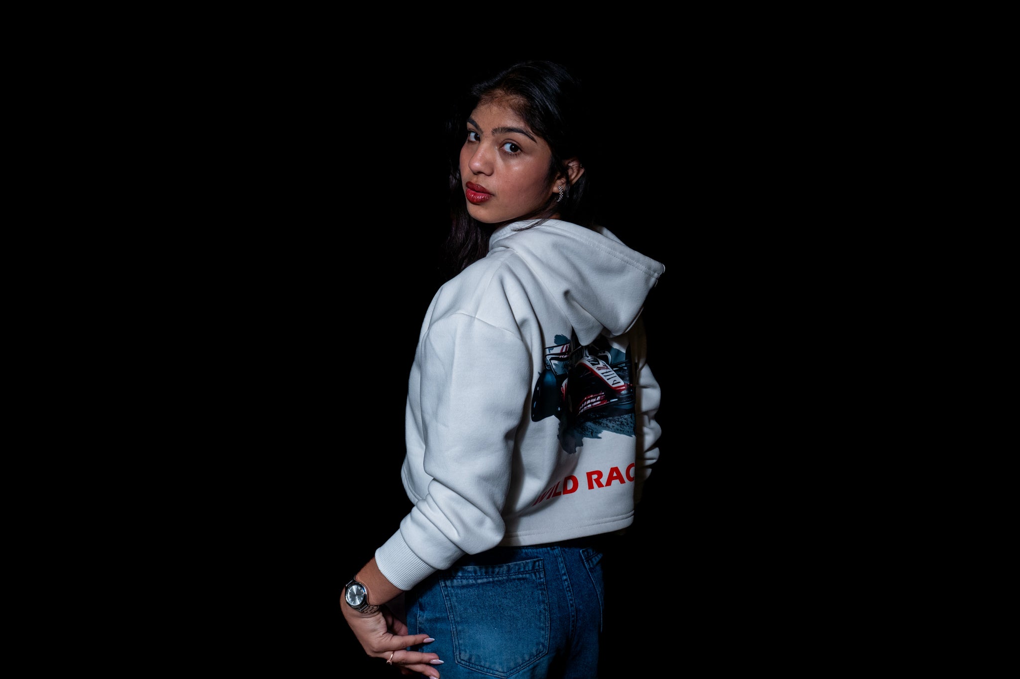 CASUAL CROP HOODIE | OFF_WHITE