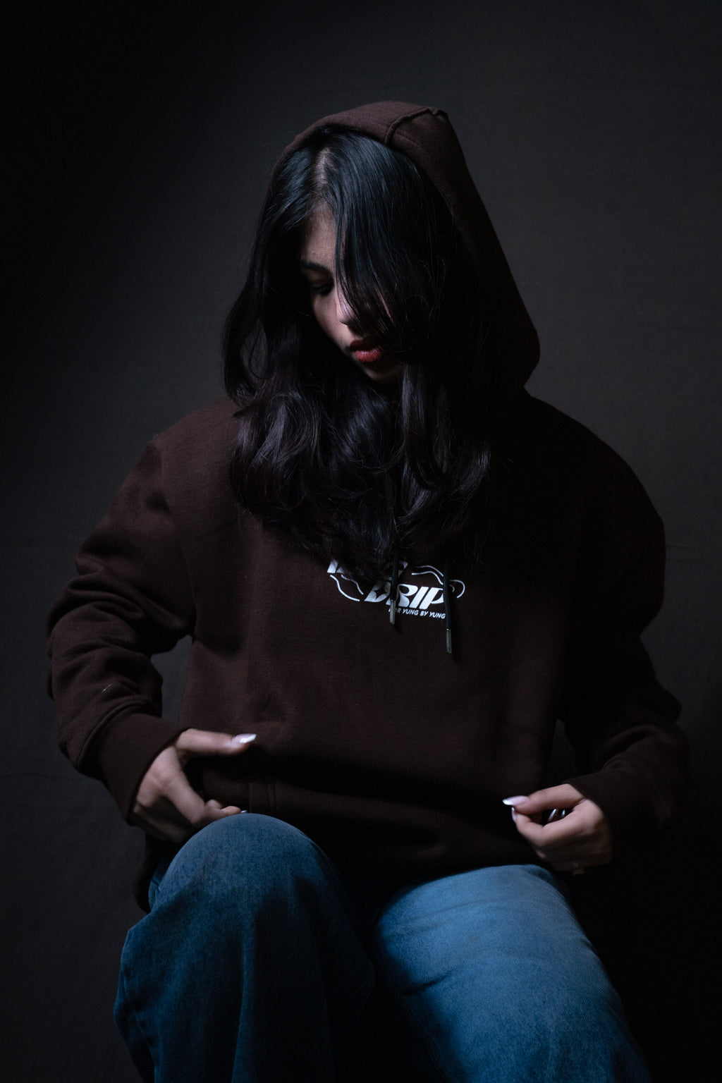 FACE HOODIE | CHOCOLATE BROWN