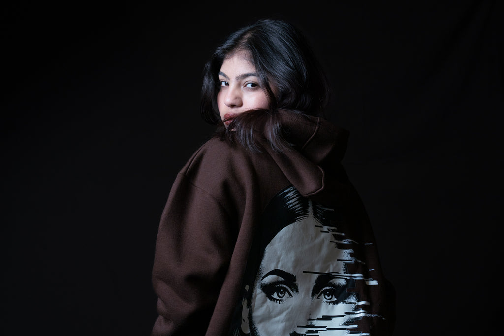 FACE HOODIE | CHOCOLATE BROWN